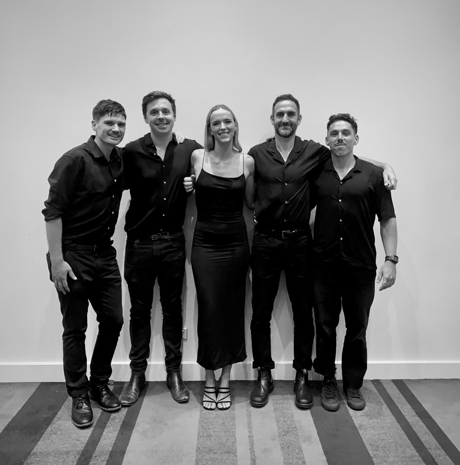 Blue Vinyl band group photo, Central Coast NSW